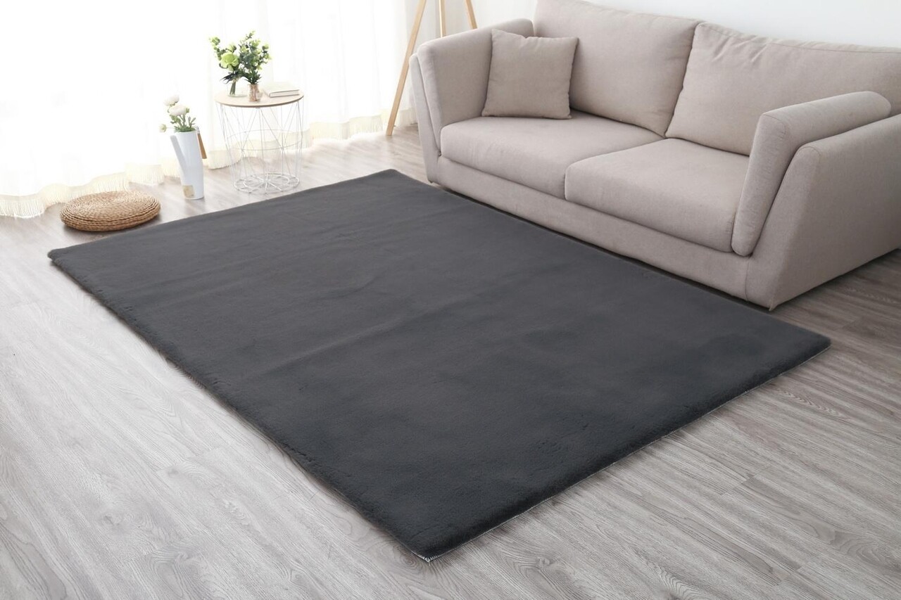Covor Shaggy soft, Heinner, 200x300 cm, poliester/bumbac, negru - imagine 4